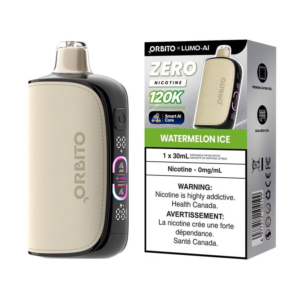 Orbito Lumo AI 120K Disposable Vape zero nicotine watermelon ice